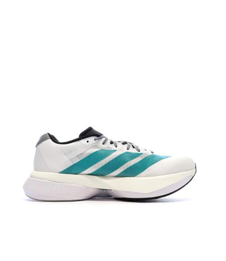 Baskets blanches/turquoises adidas adizero boston 13