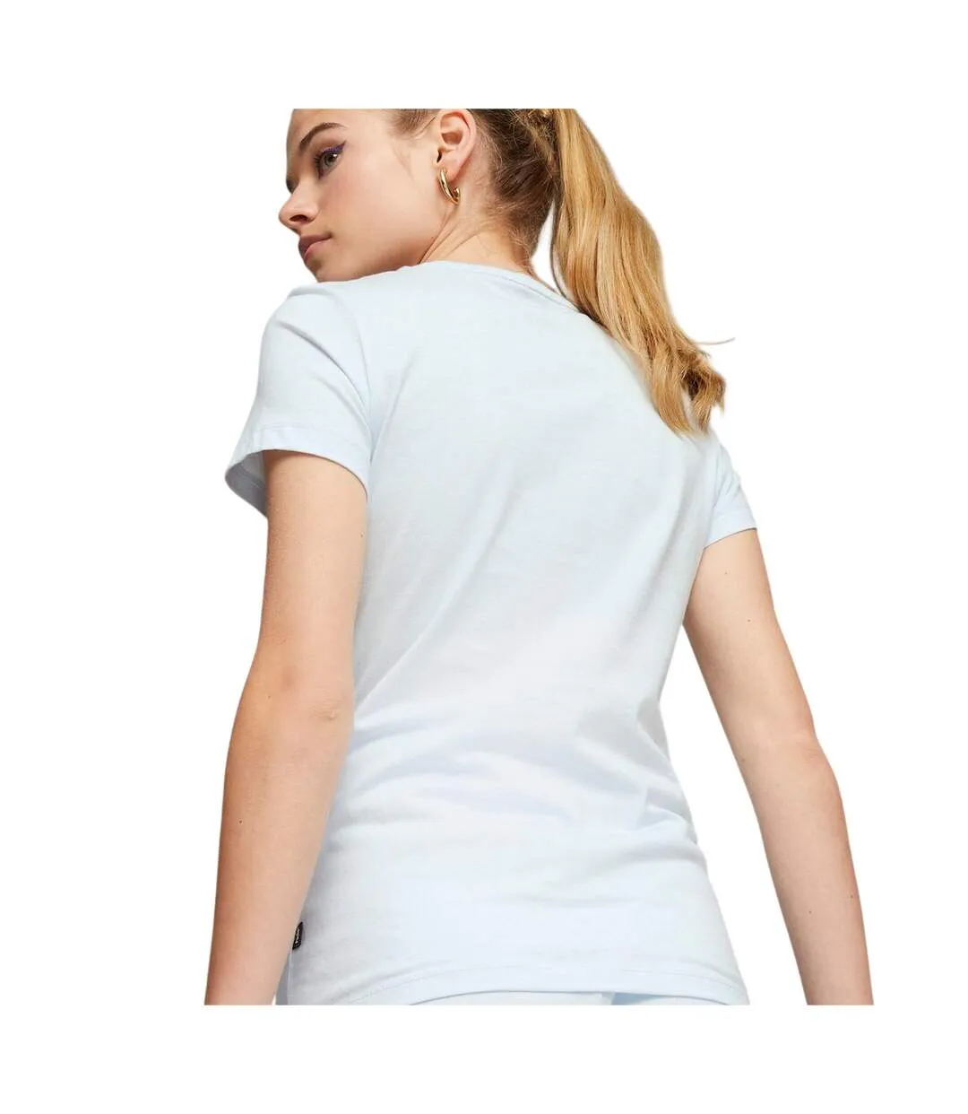 T-shirt Motif/style Logo Essential Femme Bleu Clair Puma-1