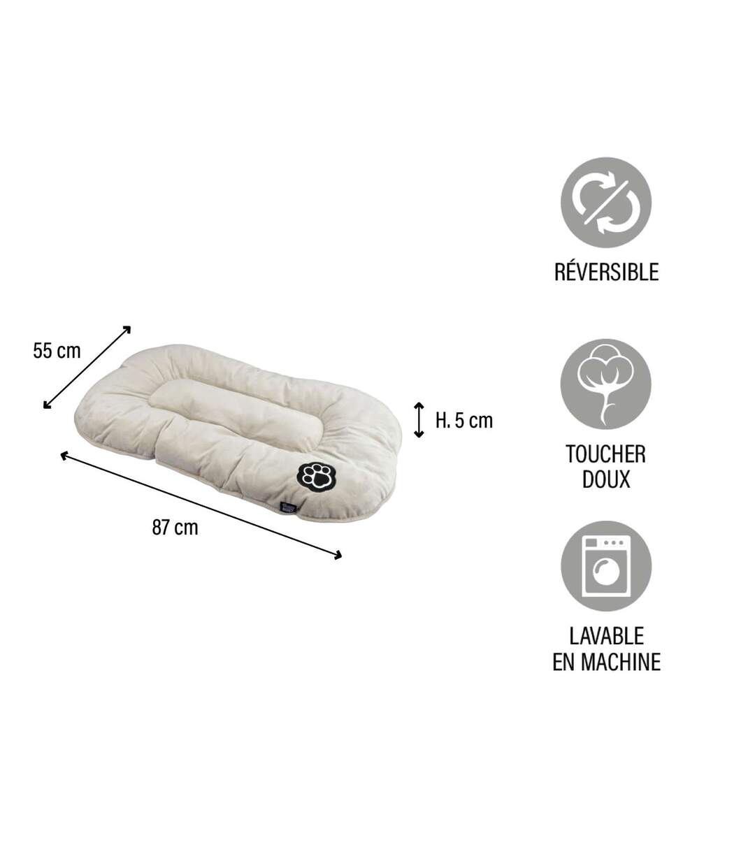 Coussin réversible Iron pour chien et chat-3