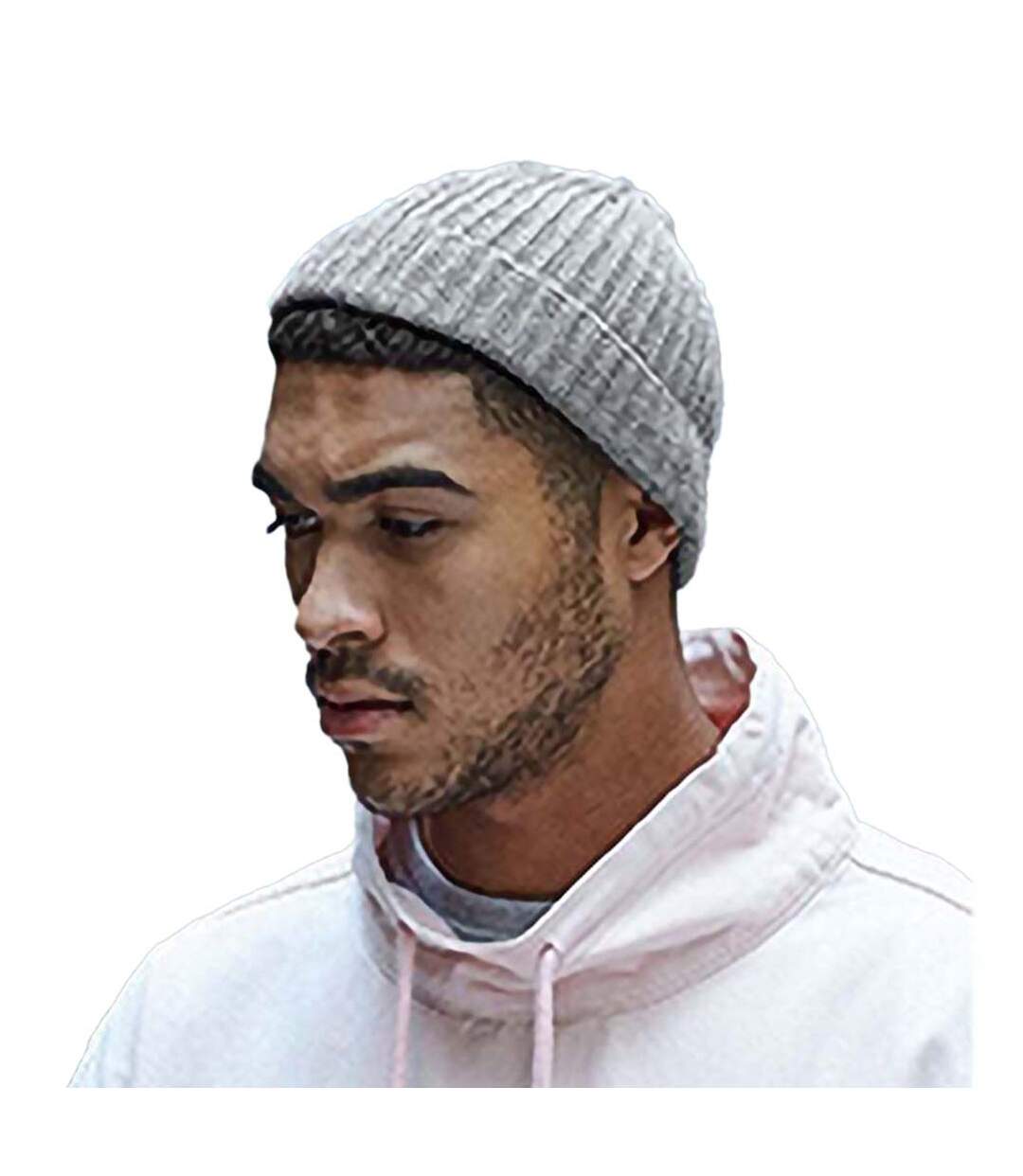 Beechfield Unisex Retro Trawler Winter Beanie Hat (Heather Grey) - UTRW246-2