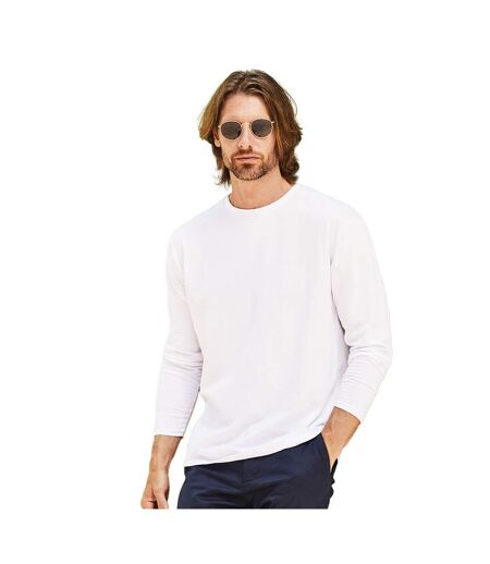 Mens Original Long-sleeved T-shirt White Fruit Of The Loom