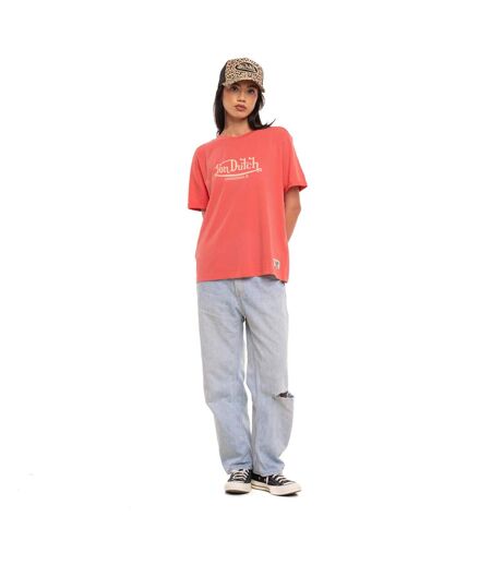 T-shirt femme regular col rond print devant Wash Vondutch