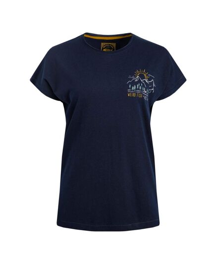 T-shirt wander femme bleu marine Weird Fish