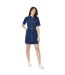 Womens/ladies Denim Short-sleeved Mini Dress Indigo Dorothy Perkins-1