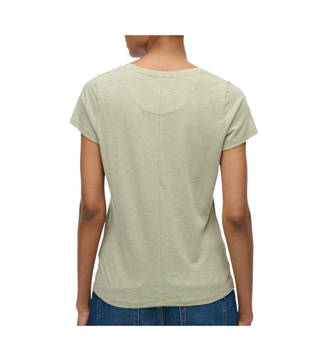 T-shirt vert femme superdry studios scoop-2