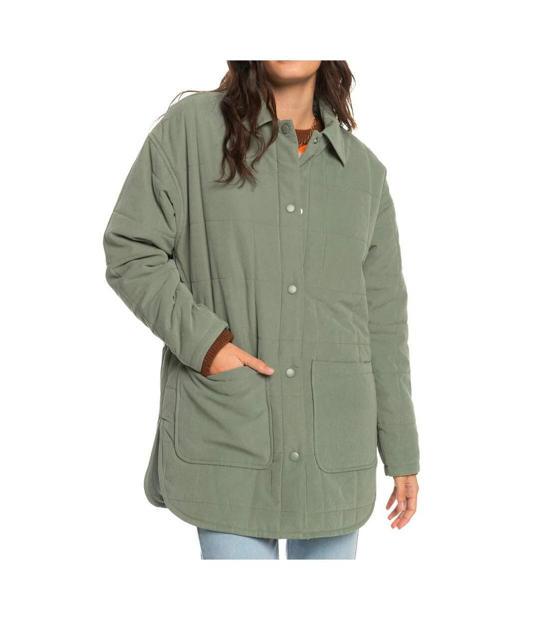 Manteau Matelassé Vert Femme Roxy Next Up - M-1