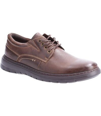 Mens Triton Leather Casual Shoes Brown Hush Puppies