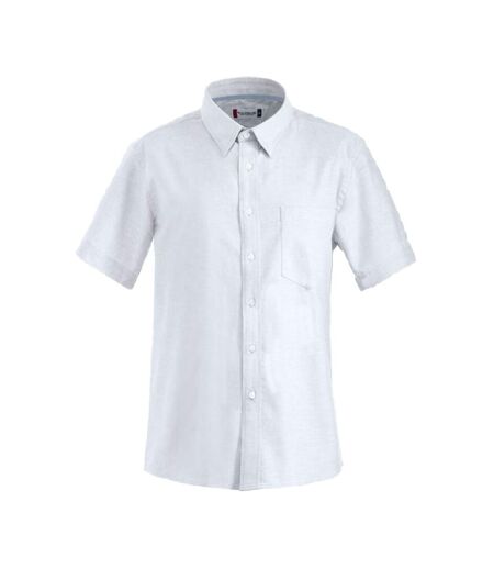 Chemise Manches Courtes Cambridge Homme Blanc Clique