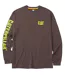 T-shirt Manches Longues Trademark Banner Homme Anthracite Caterpillar-1