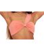 Womens/ladies Cross Strap Bralette Coral Melange Missy Empire-2