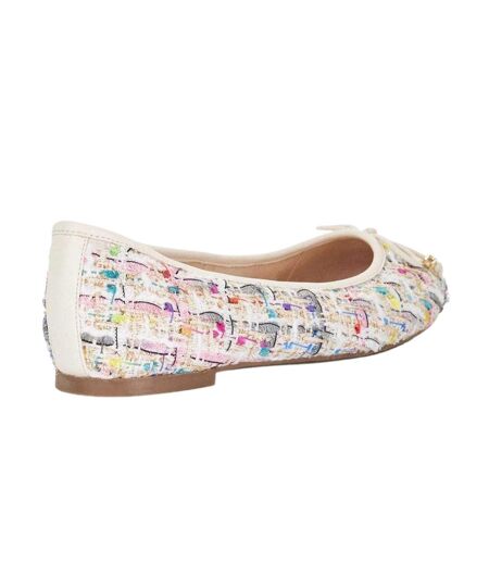 Womens/ladies Lo Hallo Tweed Bow Detail Ballet Flats Multicoloured Dune London