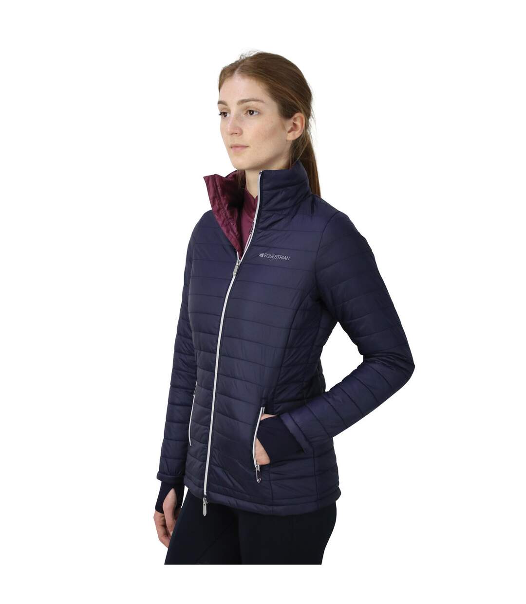 Doudoune matelassée synergy femme bleu marine / figue Hy-4