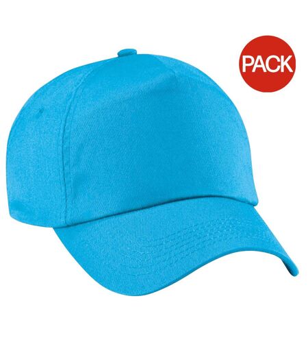 Lot De 2  Casquettes De Baseball Adulte Bleu Surf Beechfield