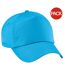 Lot De 2  Casquettes De Baseball Adulte Bleu Surf Beechfield-1
