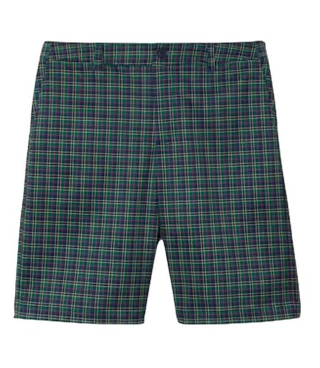 Mens Ultra Dry Plaid Golf Shorts Green Lacoste