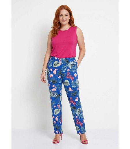 Pantalon imprimé taille élastiquée