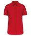 Chemise popeline manches courtes - Femme - K548 - rouge