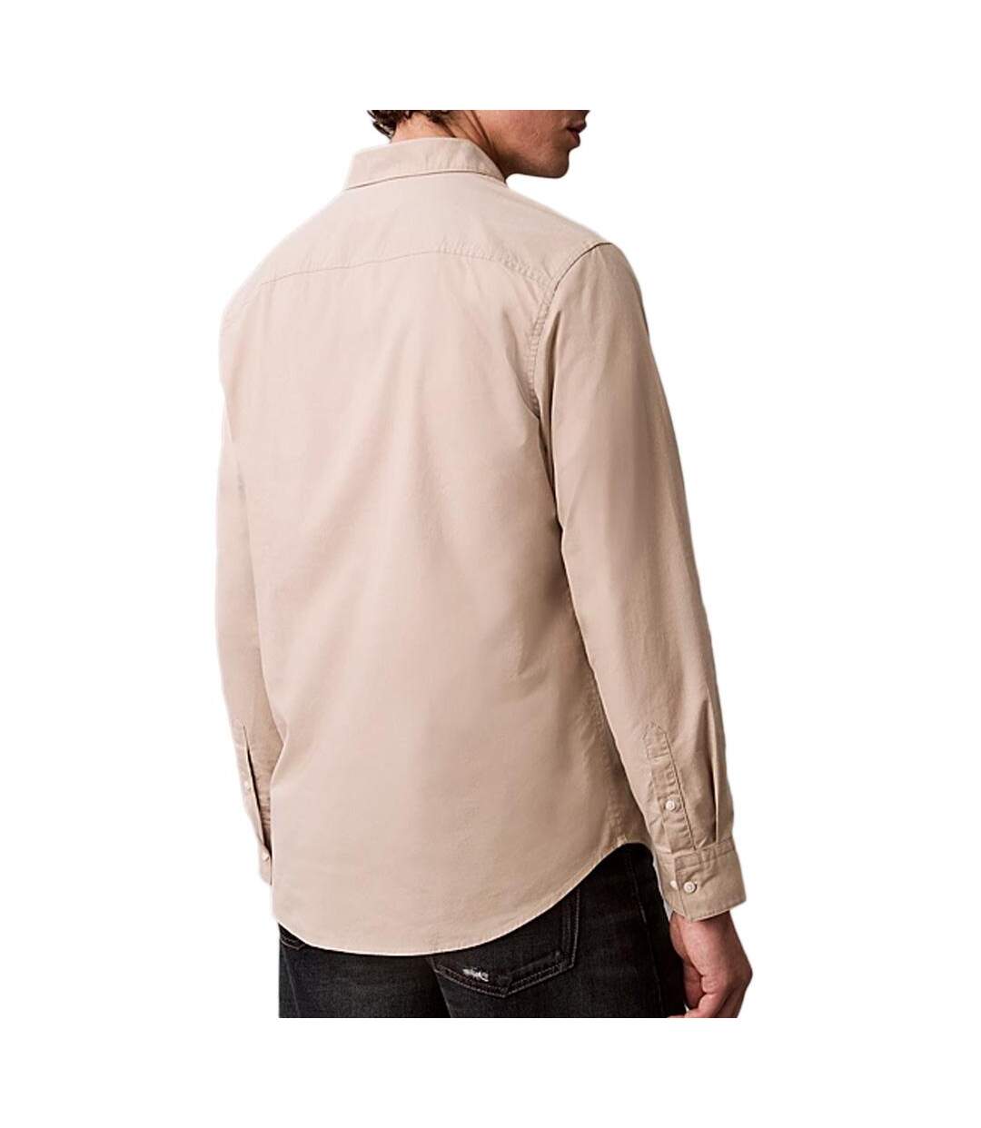 Chemise beige homme calvin klein jeans oxfords-2