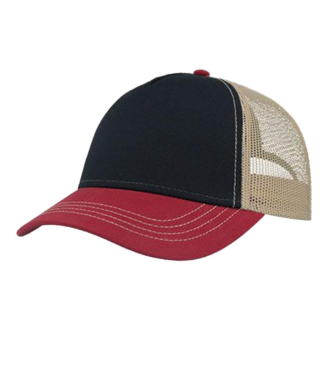 Casquette Trucker Rapper Bleu Marine Bordeaux Kaki Atlantis Headwear-2