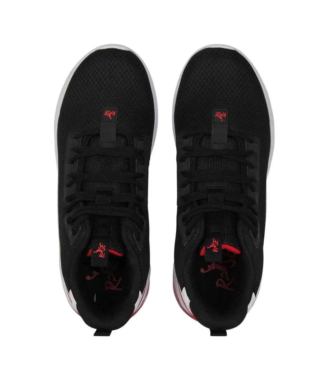 Chaussures De Basket Motif/style Logo Digital Adulte Noir Blanc Rouge Rise-4