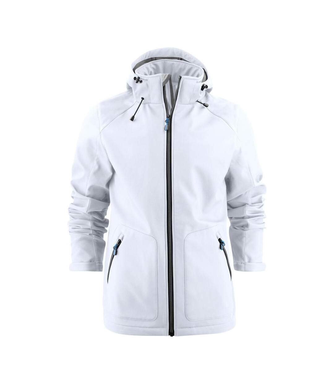 Veste Softshell Karting Homme Blanc Printer-1