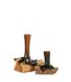 Vase Haut sur Pied Gamal 19cm Marron-2