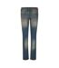 Womens/ladies Faded Skinny Jeans Grey Puma-2