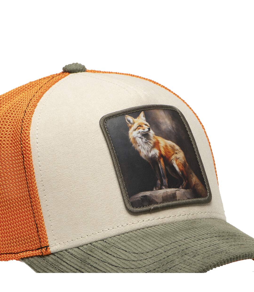 Casquette trucker avec filet souple en coton avec patch Foxy Boy Hatfield-3