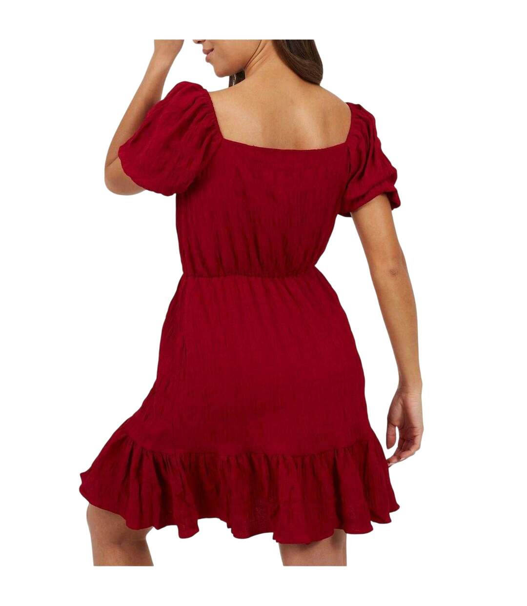 Robe Courte Manches Courtes Femme Rouge Brave Soul-3