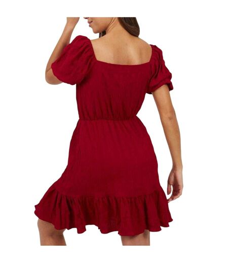 Robe Courte Manches Courtes Femme Rouge Brave Soul