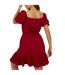 Robe Courte Manches Courtes Femme Rouge Brave Soul-3