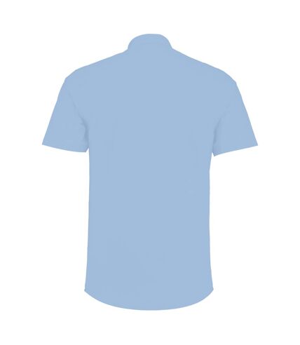 Kustom Kit Mens Short Sleeve Tailored Poplin Shirt (Light Blue)