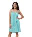 Robe d'été féminine à  bretelles vertes - Style décontracté et ample pour un look chic et confortable-1
