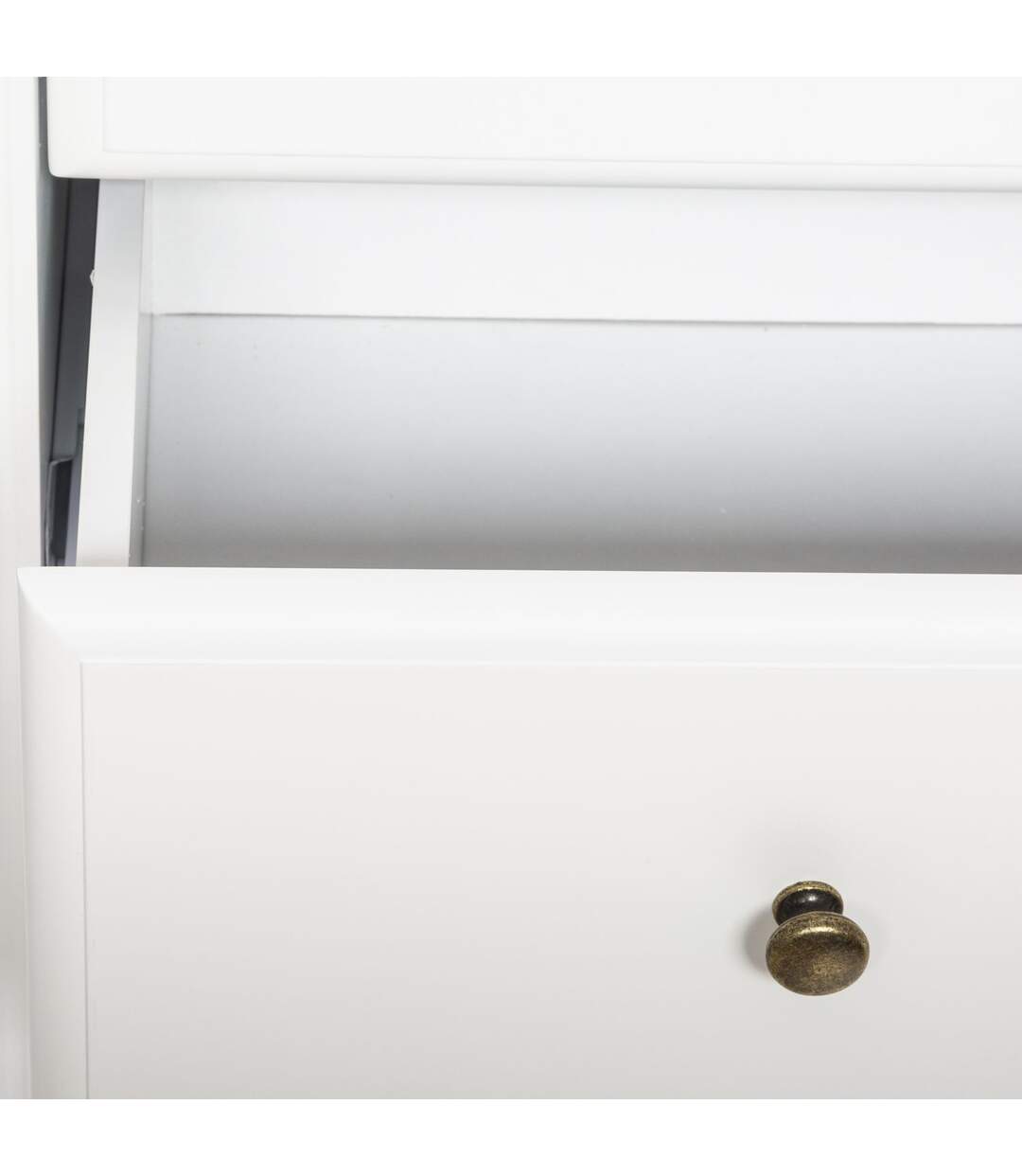 Console design bois Solen - L. 110 x H. 85 cm - Blanc-4