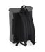 Bagbase Reflective Roll Top Knapsack (Black/Reflective) (One Size) - UTBC4017