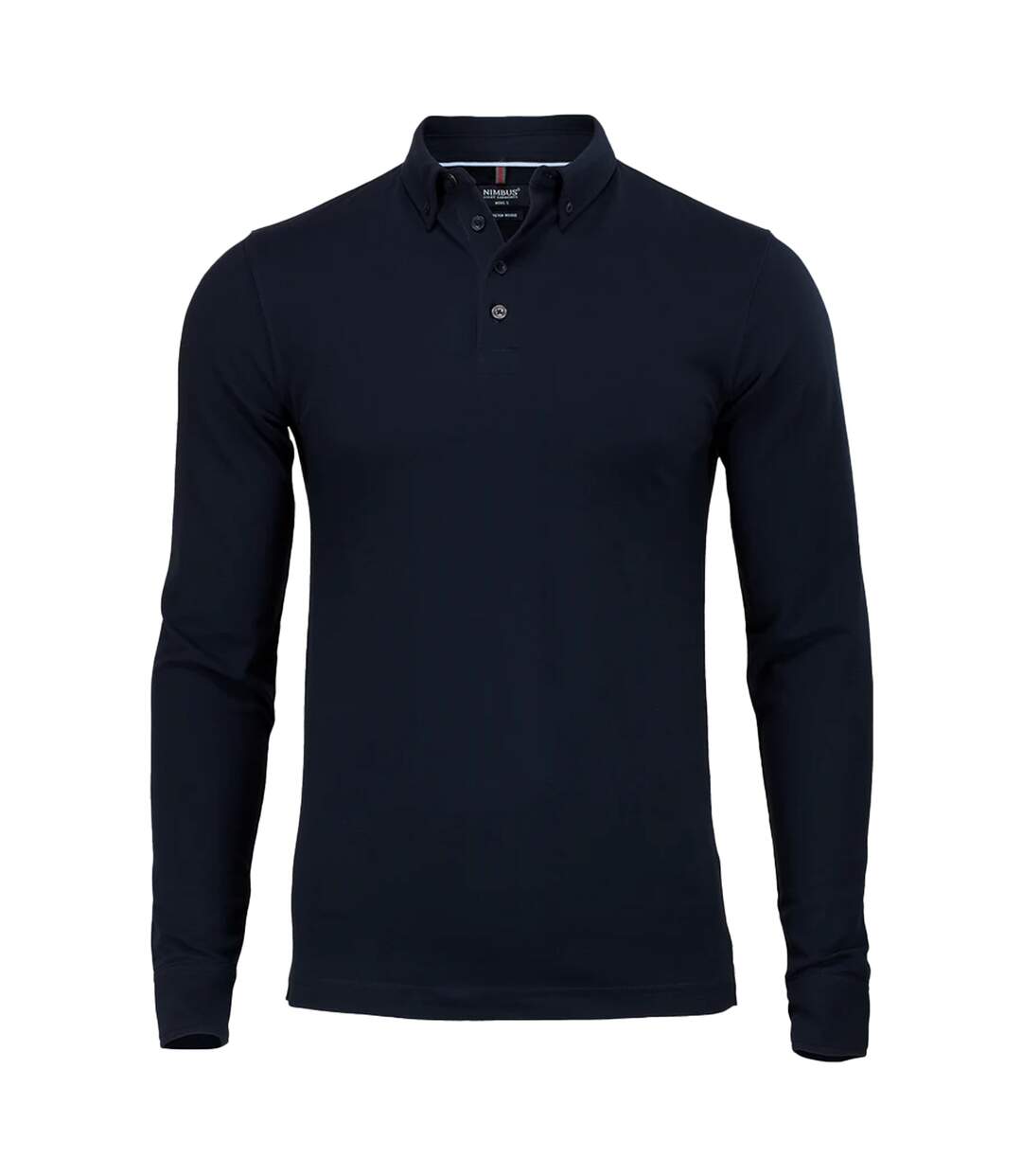 Mens carlington deluxe long sleeve polo shirt dark navy Nimbus