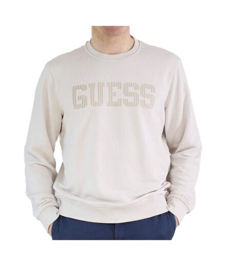 Sweat Beige Homme Guess Beau Cn Fleece - L