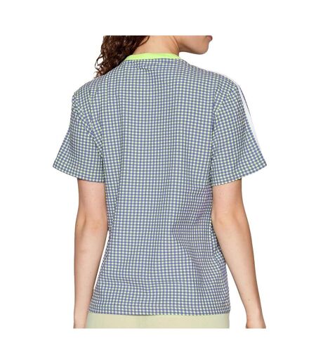 T-shirt à carreaux Violet/Vert Femme Adidas Gingham - 12A