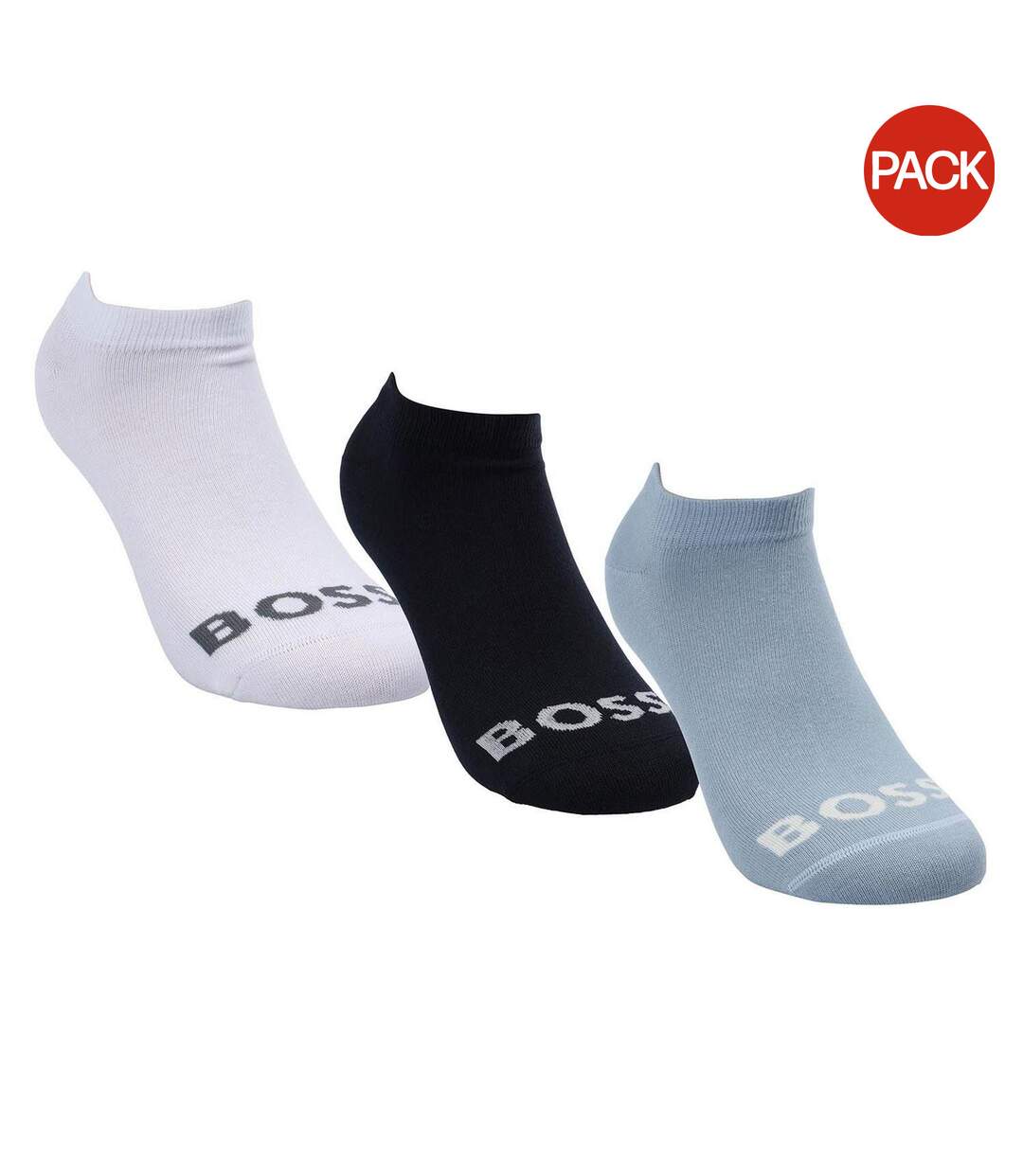 Lot De 3  Socquettes Femme Bleu Boss-1