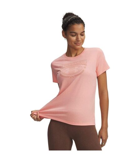 T-shirt Motif/style Universitaire Femme Rose Under Armour