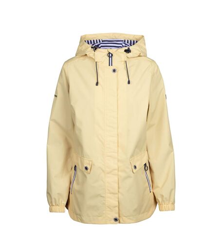 Womens/ladies flourish waterproof jacket pale maize Trespass