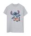 Disney Femmes/Les femmes Lilo & Stitch Bermuda Coton Boyfriend T-Shirt (Gris sportif) - UTBI29930-1