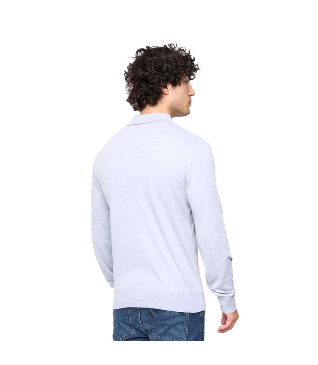 Polo sweat ashland homme gris clair chiné Bewley & Ritch-2