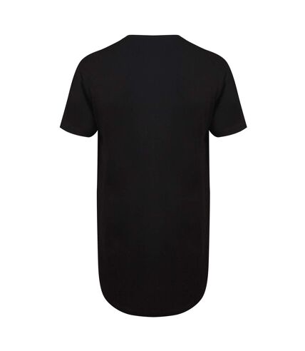 SF Men Mens Dipped Hem Longline T-Shirt (Black) - UTPC6183