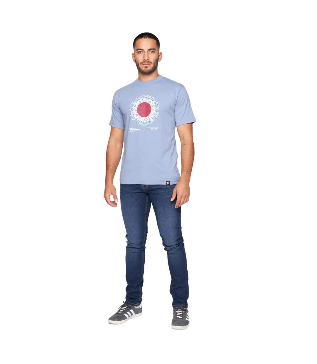 Mens Paisley T-shirt Blue One True Saxon-1