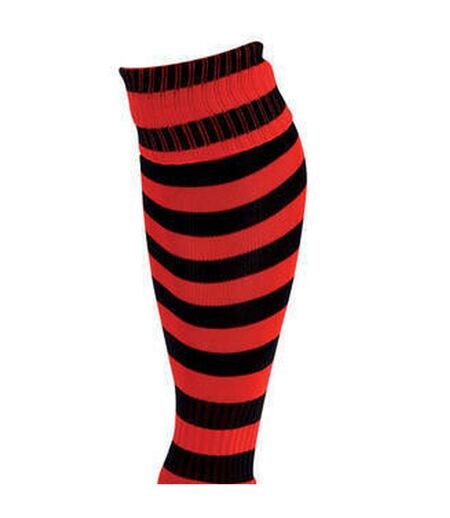 Unisex adult pro hooped football socks red/black Precision