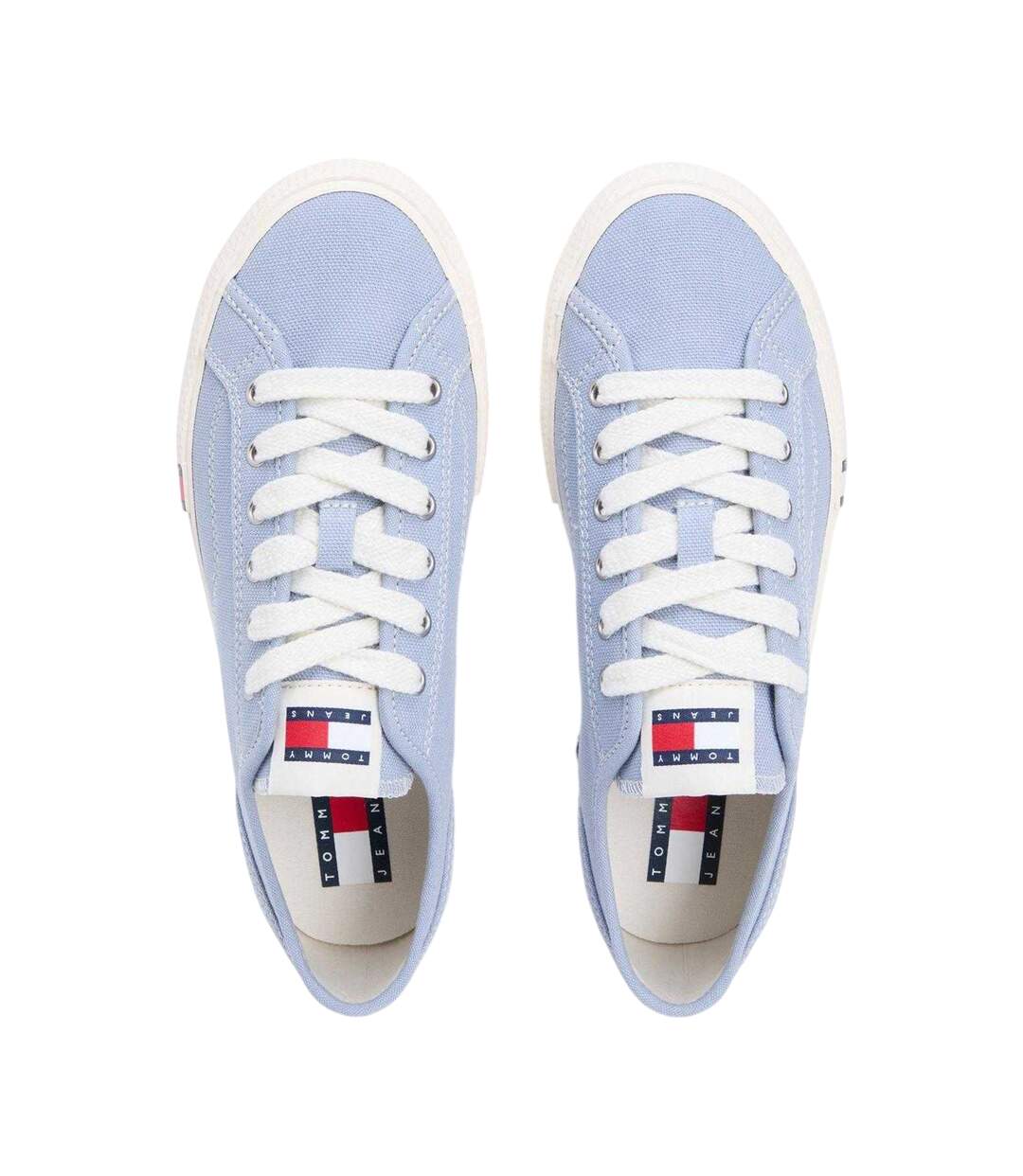 Womens/ladies Archive Canvas Trainers Light Blue Tommy Jeans-3