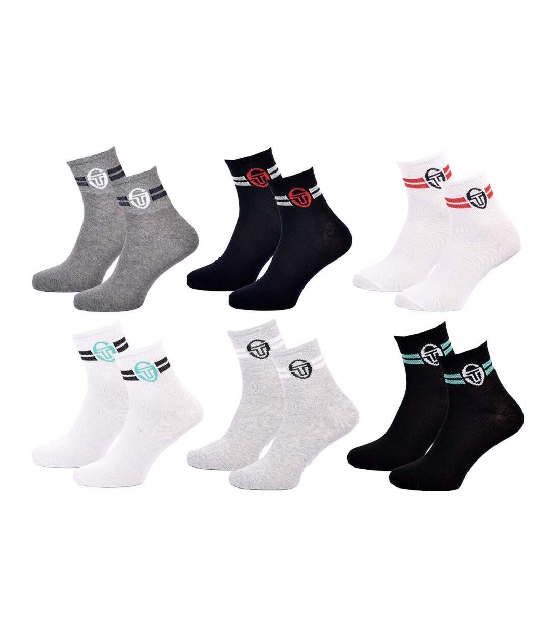 Chaussettes homme Sergio Tacchini Socquettes QUARTER - Pack de 6-1