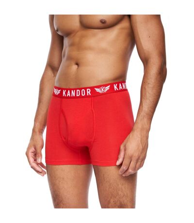 Pack Of 7  Mens Bambers Bamboo Boxer Shorts  Blue Red Kandor