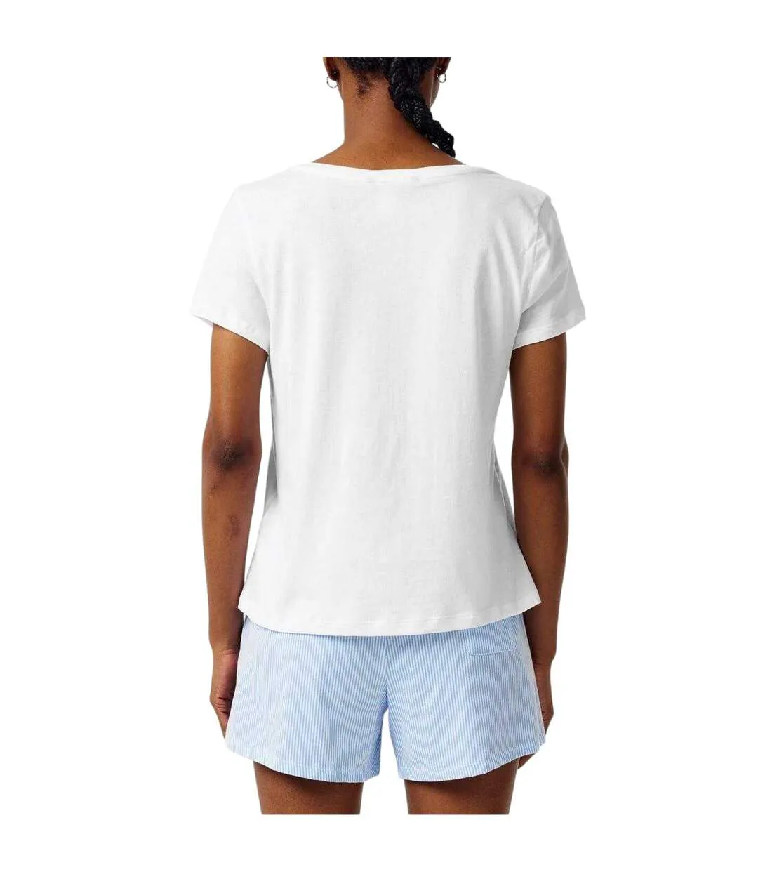 T-shirt Motif/style Uni Femme Blanc Ralph Lauren-3
